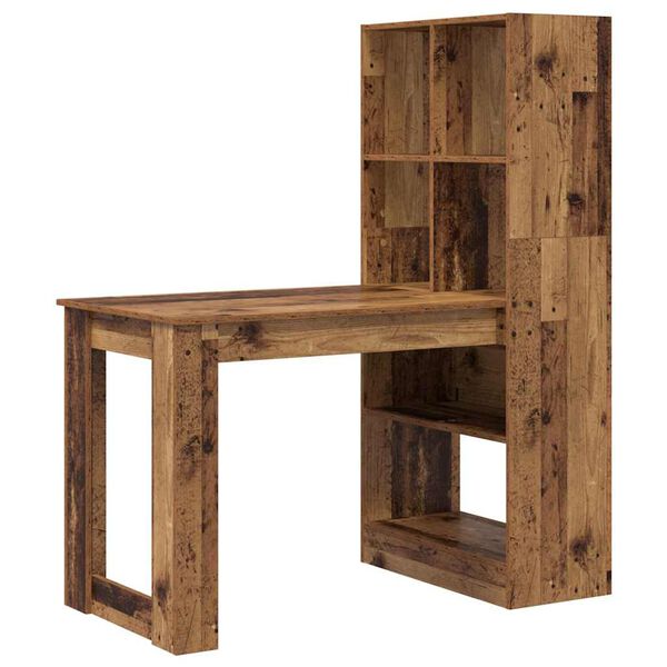 vidaXL Bureau Bois Ancien 122 x 67 x 145 cm Bois d'ing&eacute;nierie