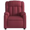 vidaXL Fauteuil de massage inclinable &eacute;lectrique Rouge bordeaux Tissu