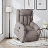 vidaXL Fauteuil inclinable de massage Taupe Tissu