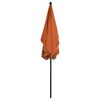 vidaXL Parasol de jardin avec mât 210x140 cm Terre cuite
