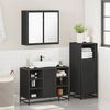 vidaXL Ensemble de meubles salle de bain 3 pcs noir bois d'ing&eacute;nierie