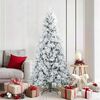 vidaXL Sapin de No&euml;l artificiel &agrave; branches pliantes, duveteux de neige