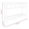 vidaXL Table console 110x35x80 cm Bois de sapin massif