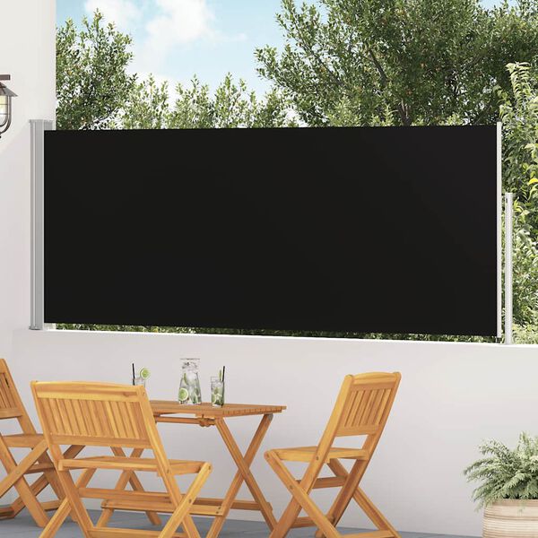 vidaXL Auvent lat&eacute;ral r&eacute;tractable de patio 120x500 cm Noir