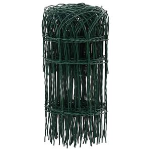 vidaXL Bordure de pelouse Fer enduit de poudre 10x0,4 m