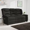 vidaXL Fauteuil de massage inclinable &agrave; 3 places noir tissu