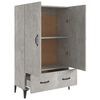 vidaXL Buffet haut Gris béton 70x31x115 cm Bois d'ingénierie