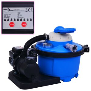vidaXL Pompe de filtration &agrave; sable avec minuterie 450 W 25 L