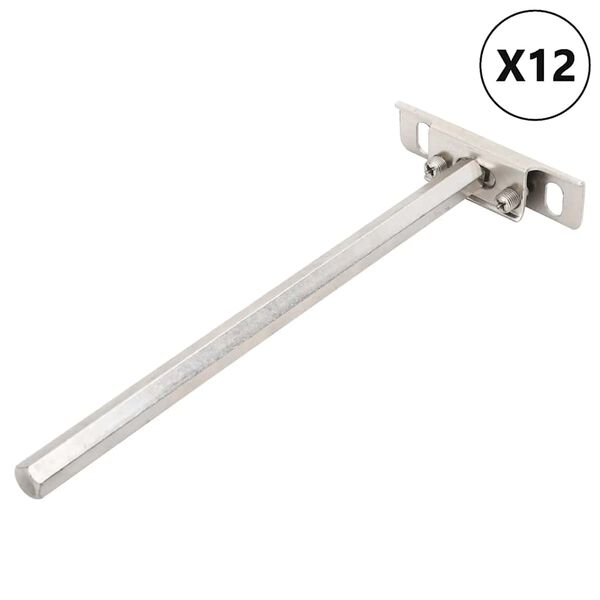vidaXL Supports d'&eacute;tag&egrave;res flottantes 12pcs invisible acier au carbone