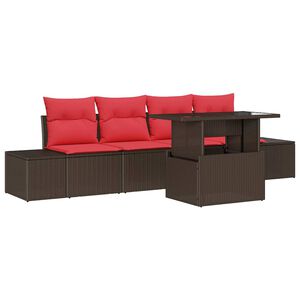 vidaXL Ensemble de canap&eacute; de jardin 5 pc 4-Nombre de places