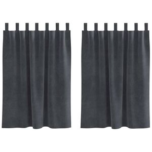 vidaXL Rideaux occultants 2 pcs Gris clair 140 x 140 cm Velours