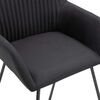 vidaXL Chaises &agrave; manger lot de 4 noir tissu