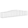 vidaXL Panier de gabions arqu&eacute; 400x50x60/80 cm Fer galvanis&eacute;
