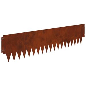 vidaXL Bordure de Pelouse 20 pc 103 x 25 cm Acier Rouill&eacute;