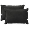 vidaXL Coussin avec oreiller HOUTEN 2 pc Noir Fl&oslash;jl