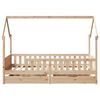 vidaXL Cadre de lit enfants avec tiroirs sans matelas 90x190 cm bois
