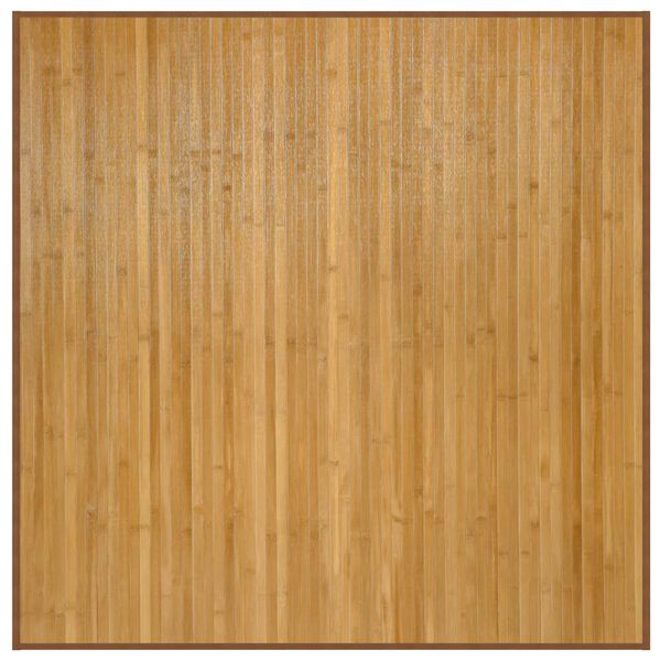 vidaXL Tapis carr&eacute; naturel 100x100 cm bambou