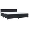 vidaXL Sommier &agrave; lattes de lit avec matelas et LED noir 180x220 cm velours