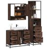 vidaXL Ensemble de meubles de salle de bain 3 pcs Ch&ecirc;ne marron