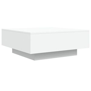 vidaXL Table basse blanc 80x80x31 cm bois d'ing&eacute;nierie