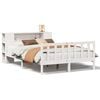vidaXL Lit biblioth&egrave;que sans matelas blanc 150x200 cm bois pin massif