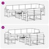 vidaXL Ensemble de canap&eacute;s d'ext&eacute;rieur 9 pcs Naturel et Anthracite