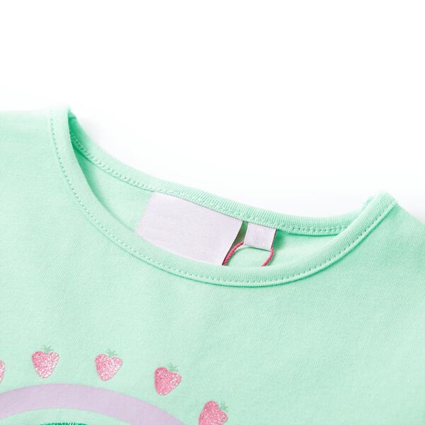 T-shirt pour enfants vert vif 92
