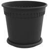 vidaXL Pots de plantes 24 pcs Noir &Oslash; 19 x 16 cm Plastique
