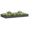 vidaXL Lit sur&eacute;lev&eacute; de jardin doublure 240x120x25 cm bois massif sapin
