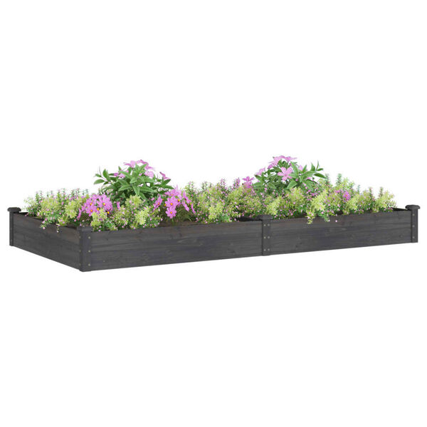 vidaXL Lit sur&eacute;lev&eacute; de jardin doublure 240x120x25 cm bois massif sapin