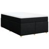 vidaXL Sommier &agrave; lattes de lit avec matelas Noir 120x200 cm Tissu