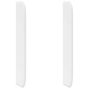 vidaXL Oreille de t&ecirc;te de lit Blanc PVC