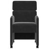 vidaXL Chaises de Salle à Manger avec Roues 2 pcs Noir 58 x 65 x 98 cm