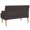 vidaXL Banc avec coussins marron foncé 113x64,5x75,5 cm tissu