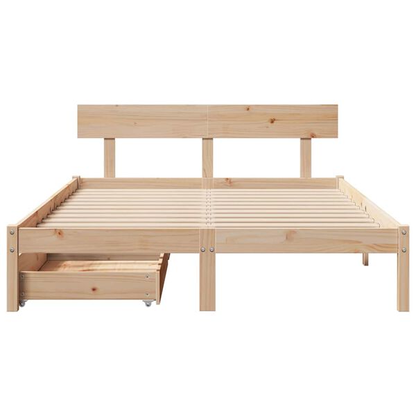vidaXL Cadre de lit sans matelas 140x190 cm bois de pin massif