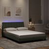 vidaXL Cadre de lit avec LED sans matelas Hanko gris clair 140x190cm velours