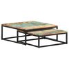 vidaXL Tables basses gigognes 2 pcs Bois de récupération massif