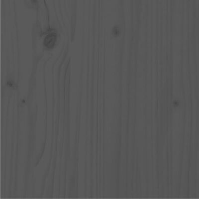 vidaXL Cadre de lit Gris Bois de pin massif 90x200 cm