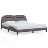 vidaXL Cadre de lit Viana avec LED sans matelas gris 180x200 cm