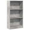 vidaXL Biblioth&egrave;que gris b&eacute;ton 60x24x109 cm bois d'ing&eacute;nierie