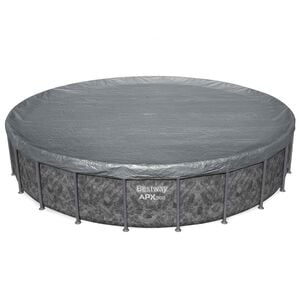 Bestway Couverture de piscine &Oslash;6,71 m Rond Polyester Gris