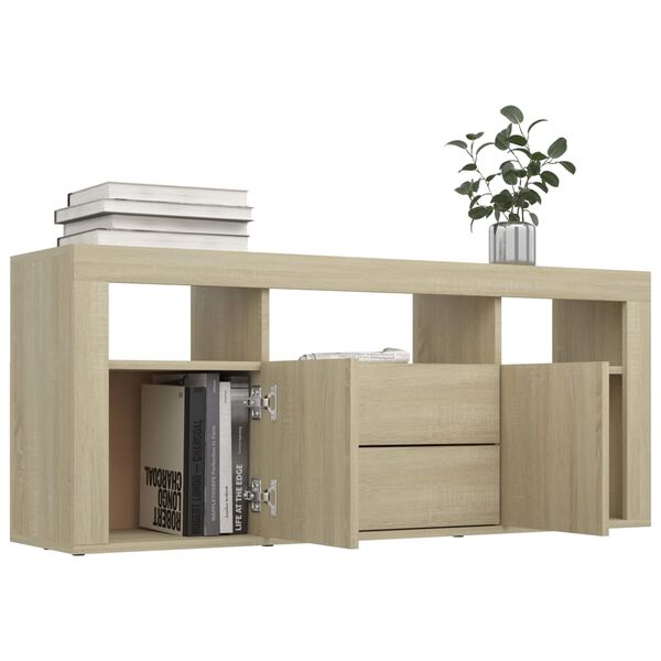 vidaXL Meuble TV Chêne sonoma 120x30x50 cm Bois d'ingénierie