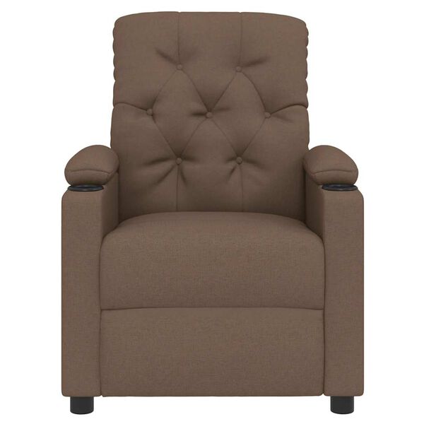 vidaXL Fauteuil inclinable Marron Tissu