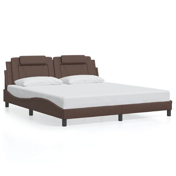 vidaXL Cadre de lit Viana sans matelas marron 180x200 cm similicuir
