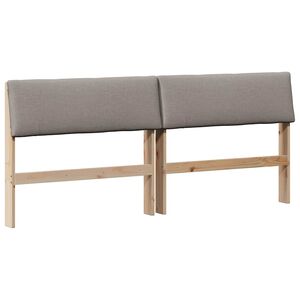 vidaXL T&ecirc;te de lit capitonn&eacute;e Taupe 200 cm Pin massif