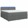 vidaXL Lit boxspring avec matelas Gris fonc&eacute; 140 x 200 cm Tissu