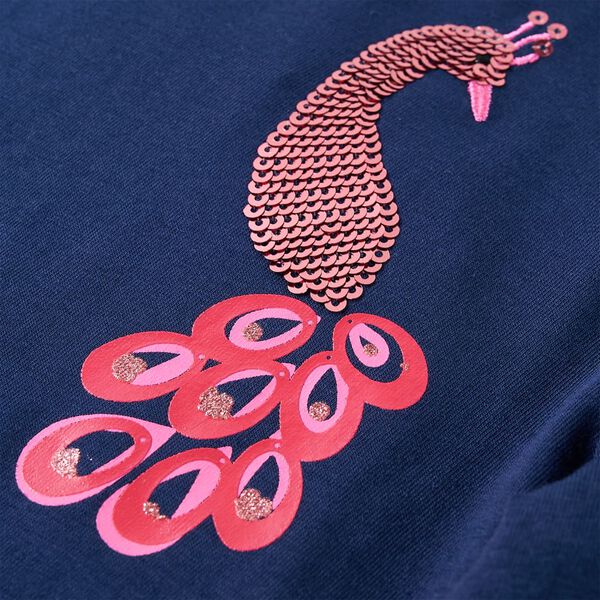 T-shirt pour enfants &agrave; manches longues bleu marine 116