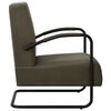 vidaXL Fauteuil gris fonc&eacute; tissu