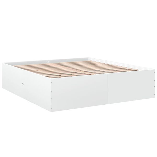 vidaXL Cadre de lit sans matelas blanc 180x200 cm
