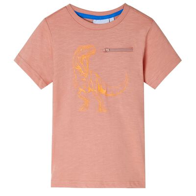 T-shirt enfants à manches courtes orange clair 92